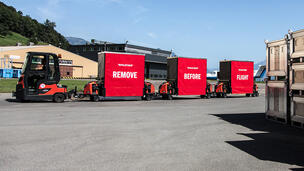 Routenzug Factory Train bei Pilatus Flugzeugwerke AG