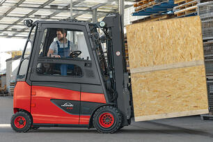 Practical application rotating driver’s workstation for forklift trucks