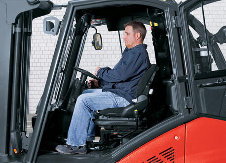 Rotating driver’s workstation with 0° position