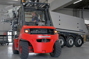 Practical application rotating driver’s workstation for forklift trucks